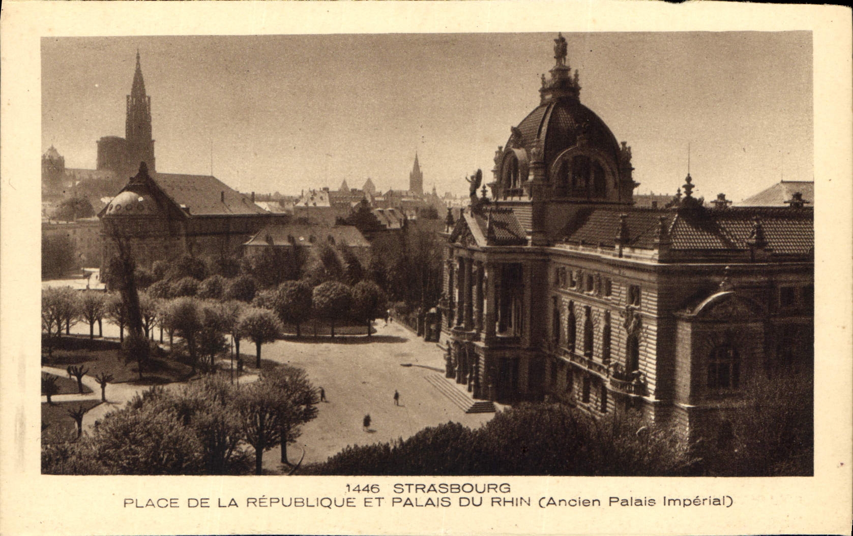 CPA Strasbourg Place de la Republique et Palais du Rhin Ancien Palais Imperial 