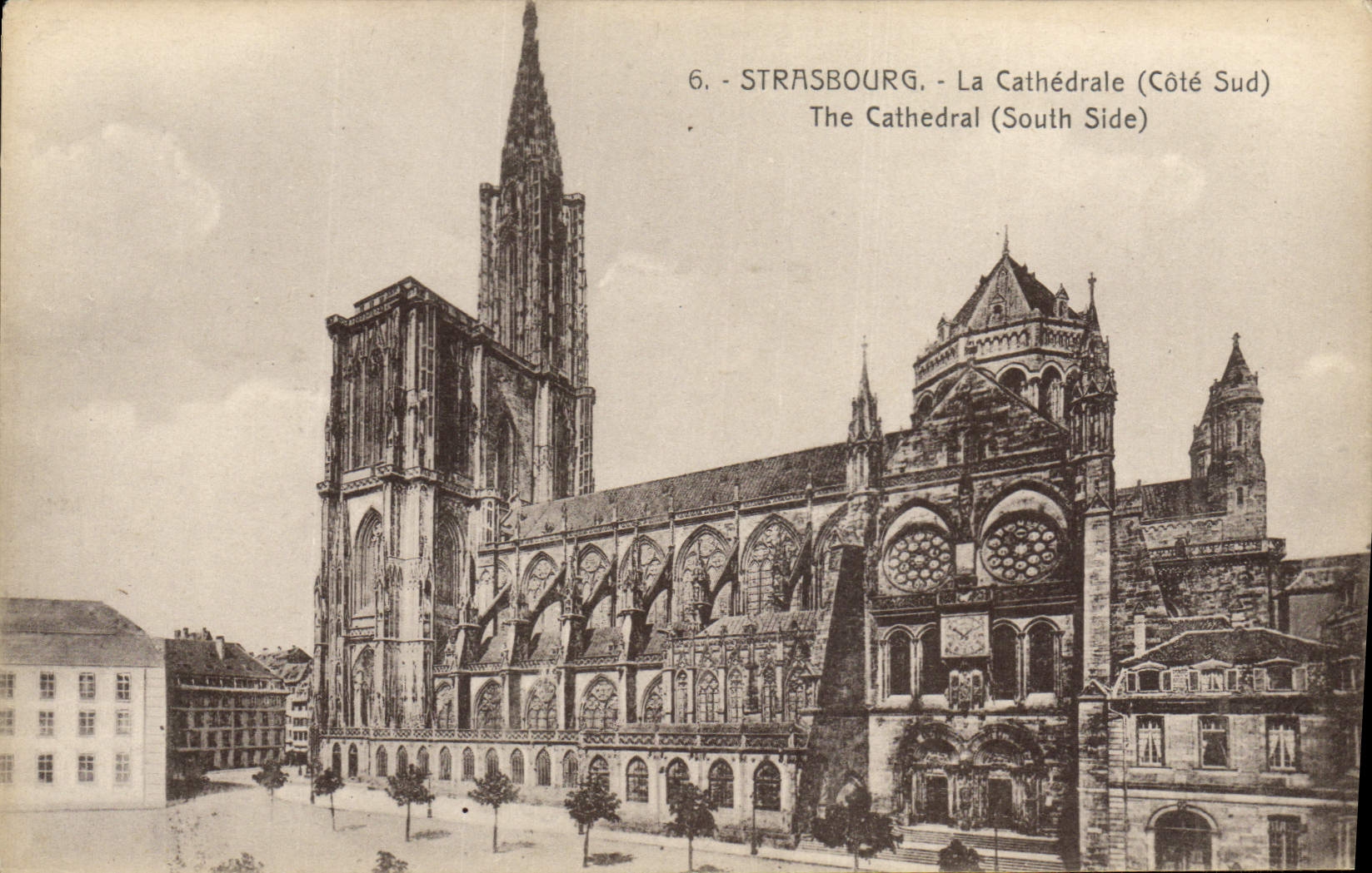 CPA Strasbourg La Cathedrale Cote Sud 