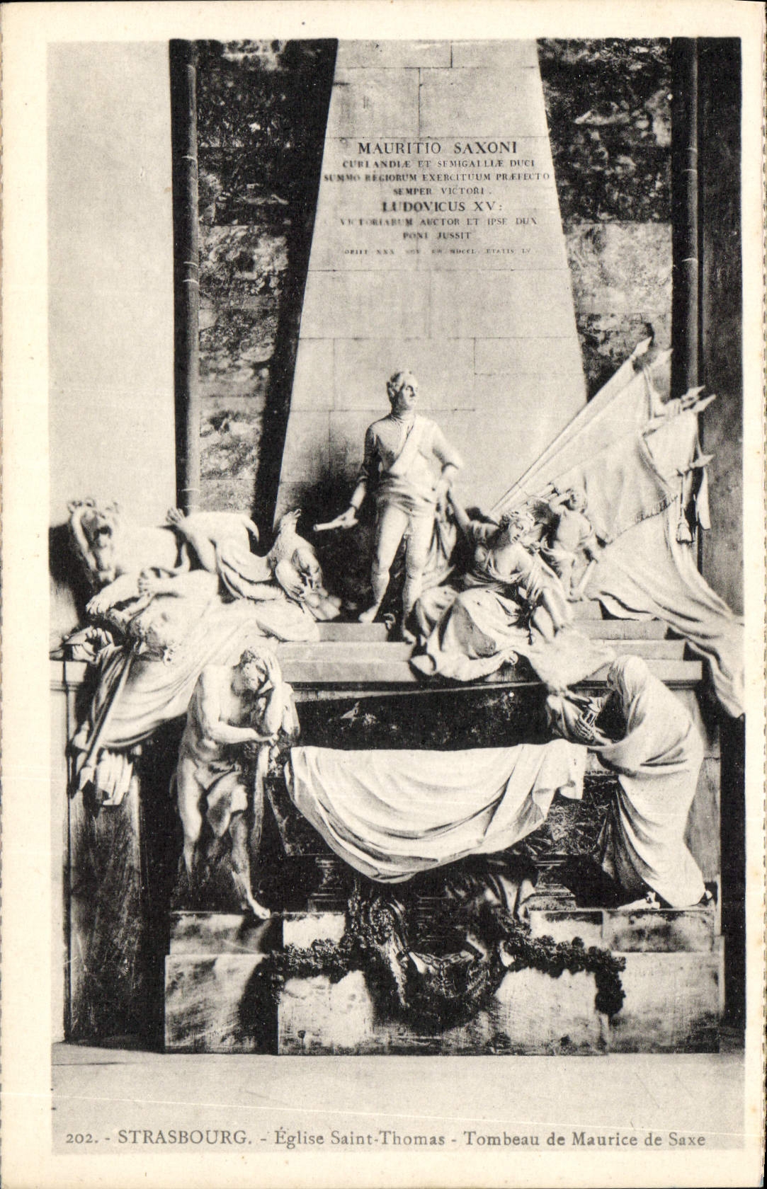 CPA Strasbourg Eglise Saint Thomas Tombeau de Maurice de Saxe 