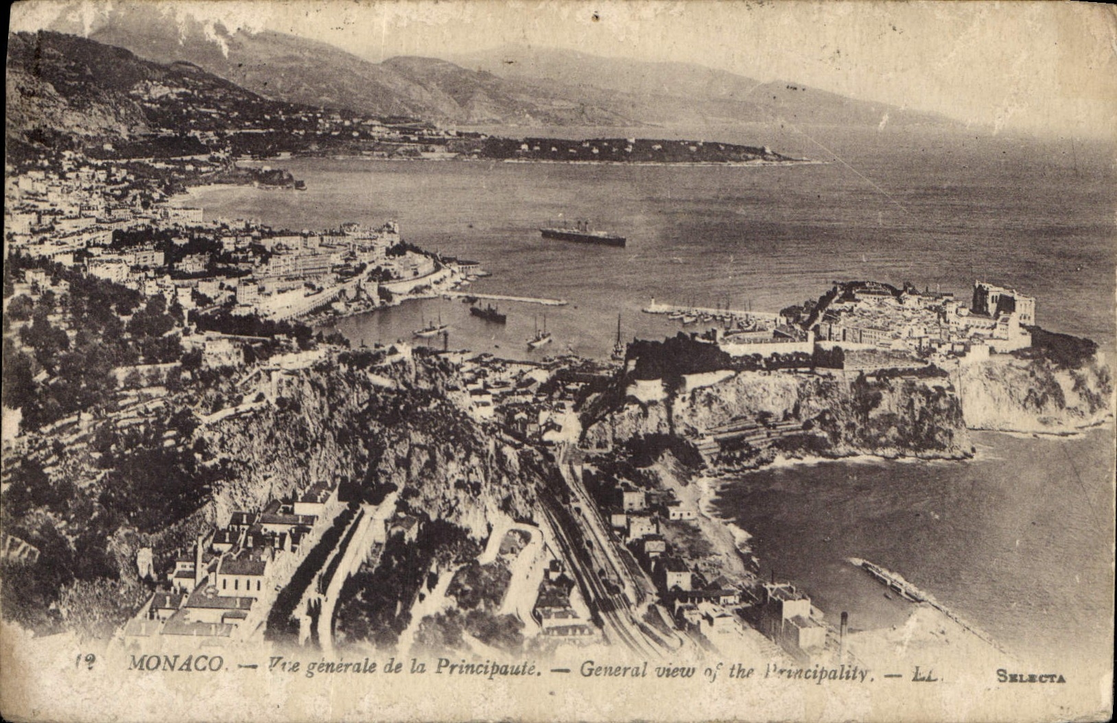 CPA Monaco Vue generale de la Principaute 