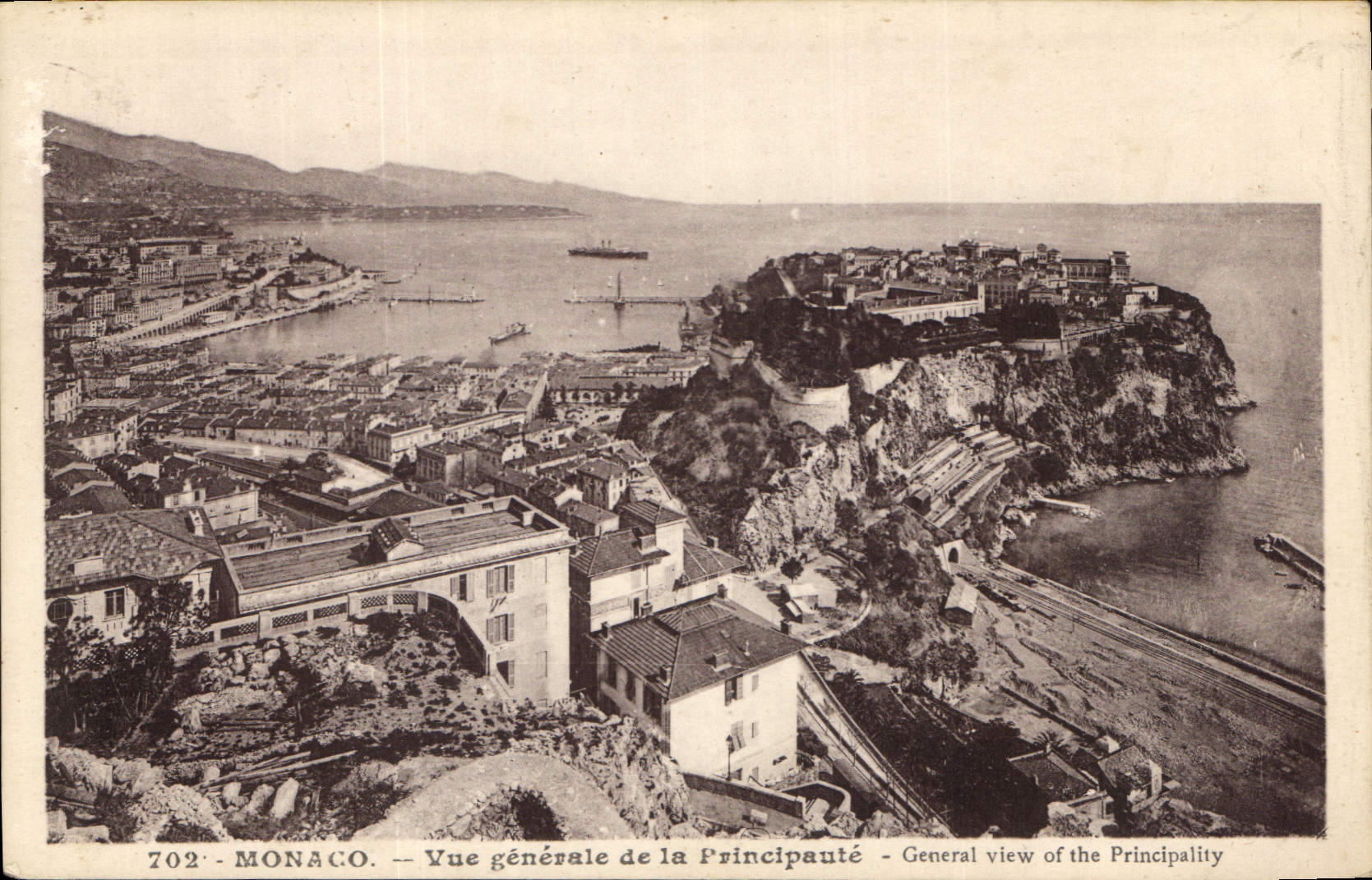 CPA Monaco Vue generale de la Principaute 