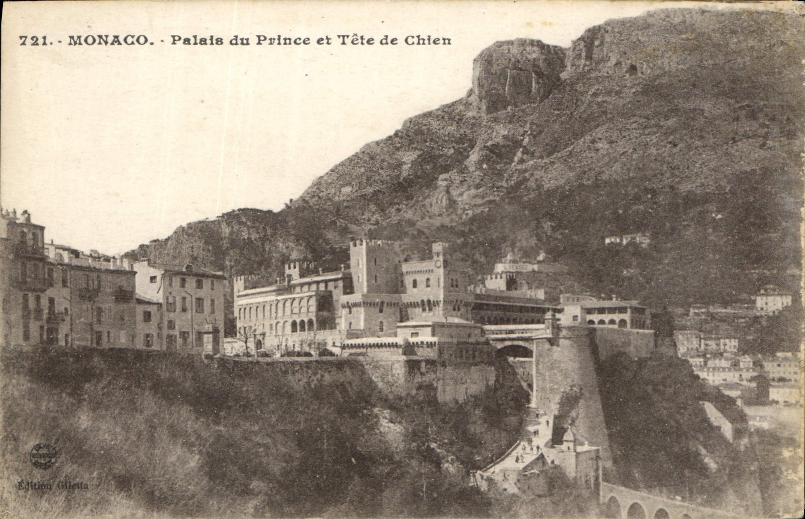 CPA Monaco Palais du Prince et Tete de Chien