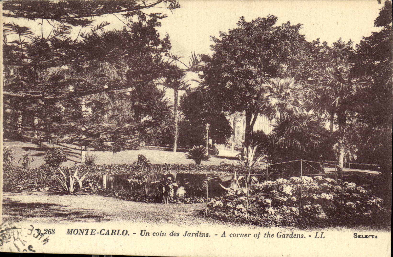 CPA Monte Carlo Un Coin des Jardins 