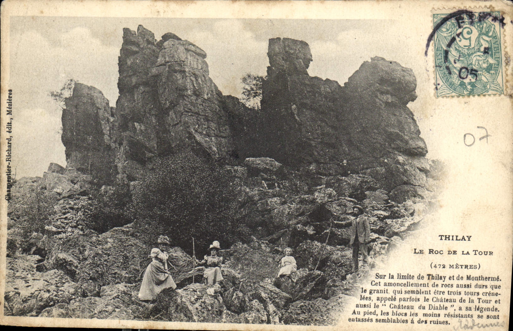 CPA Thilay le Roc de la Tour 