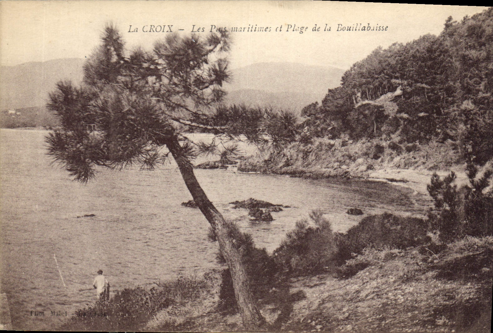 CPA La Croix les Pins Maritimes et Plage de la Bouillabaisse 