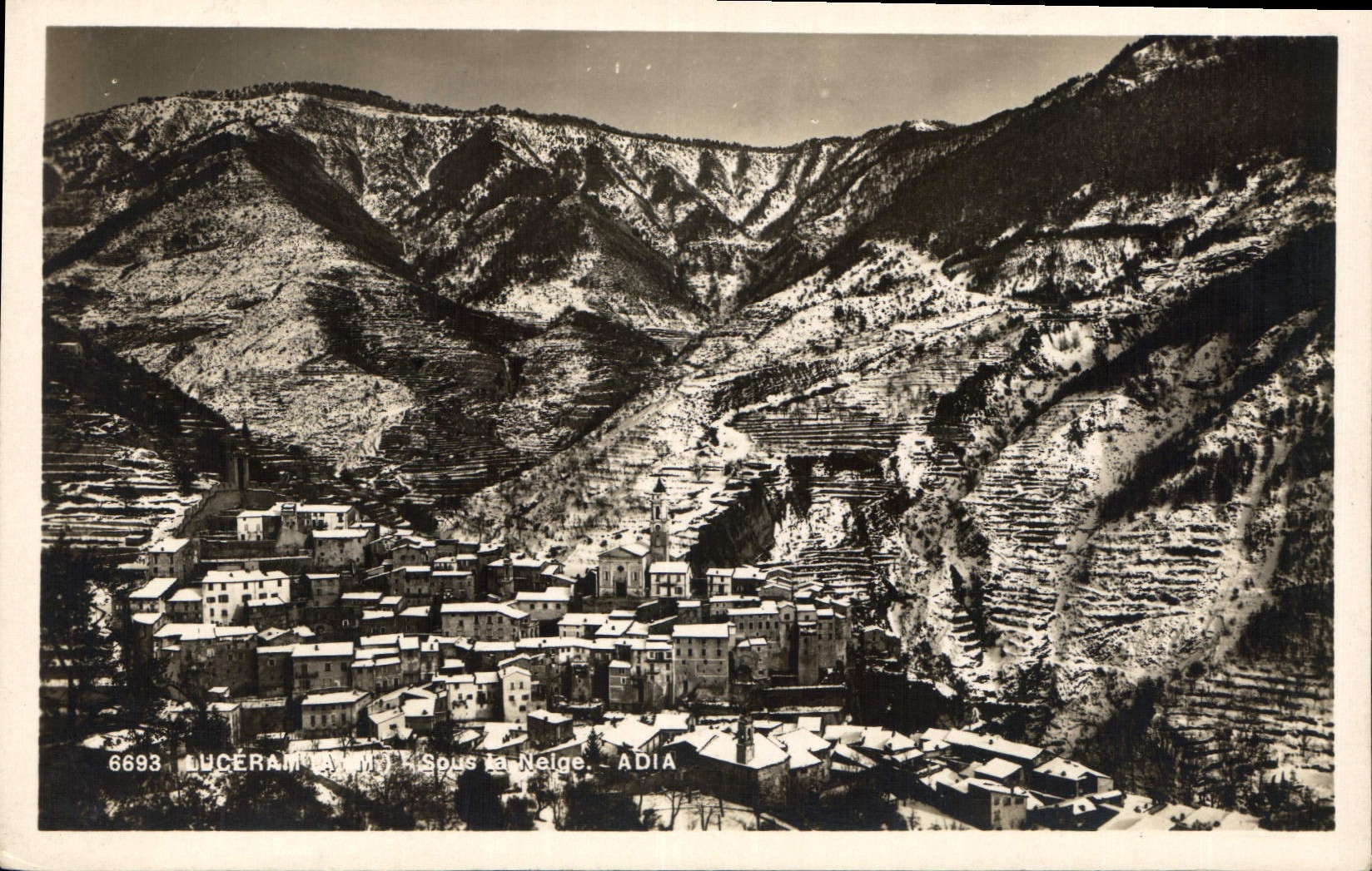 CPA Luceram A M sous la neige Adia