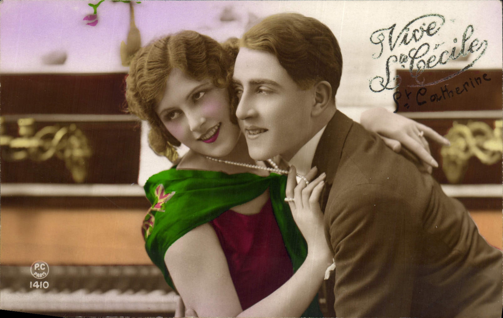 CPA Vive le Cecile St Catherine Femme