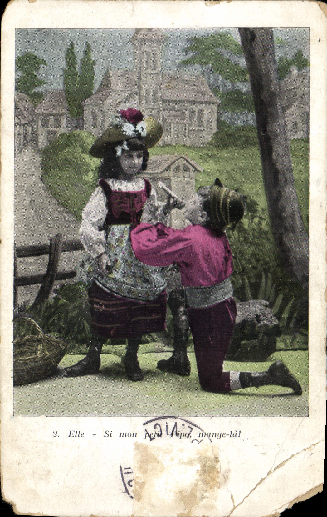 CPA Elle Si mon peti mange la Enfants