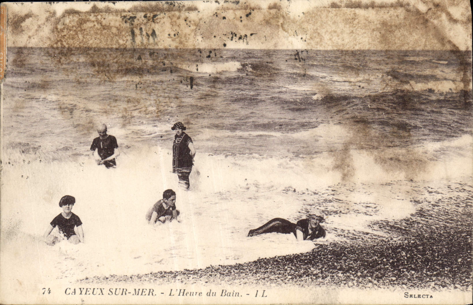CPA Cayeux sur Mer l'Heure du Bain 