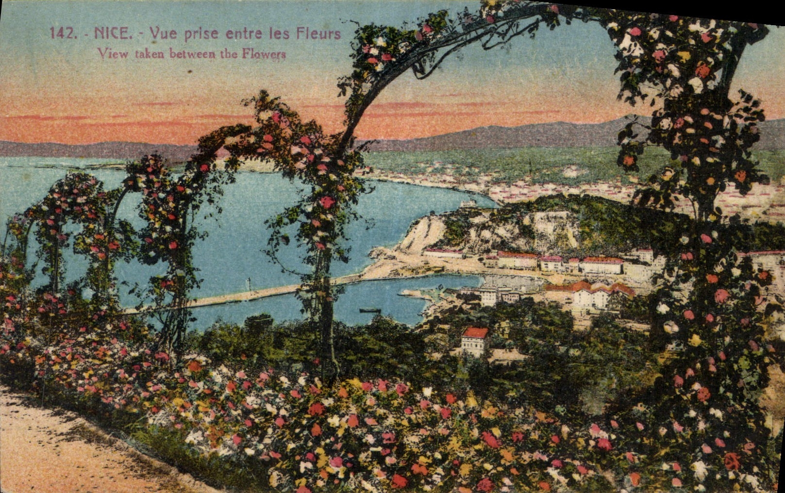CPA Nice vue prise entre les Fleurs 