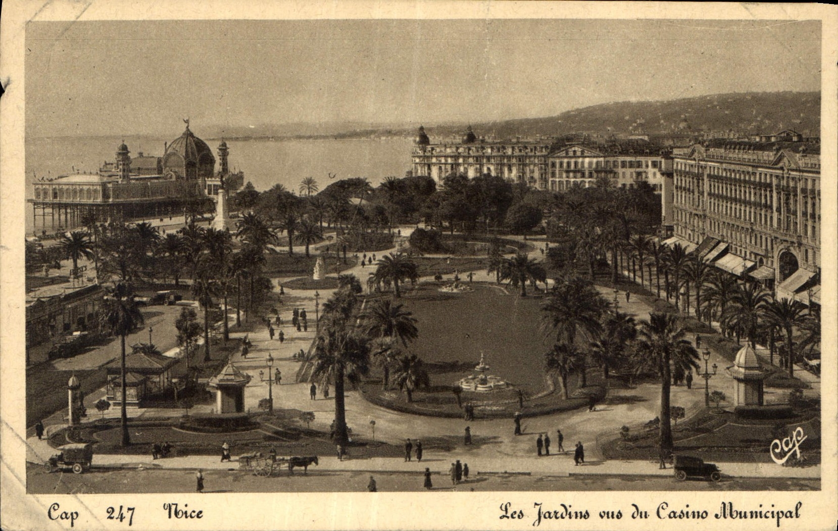 CPA Nice les Jardins vus du Casino Municipal 