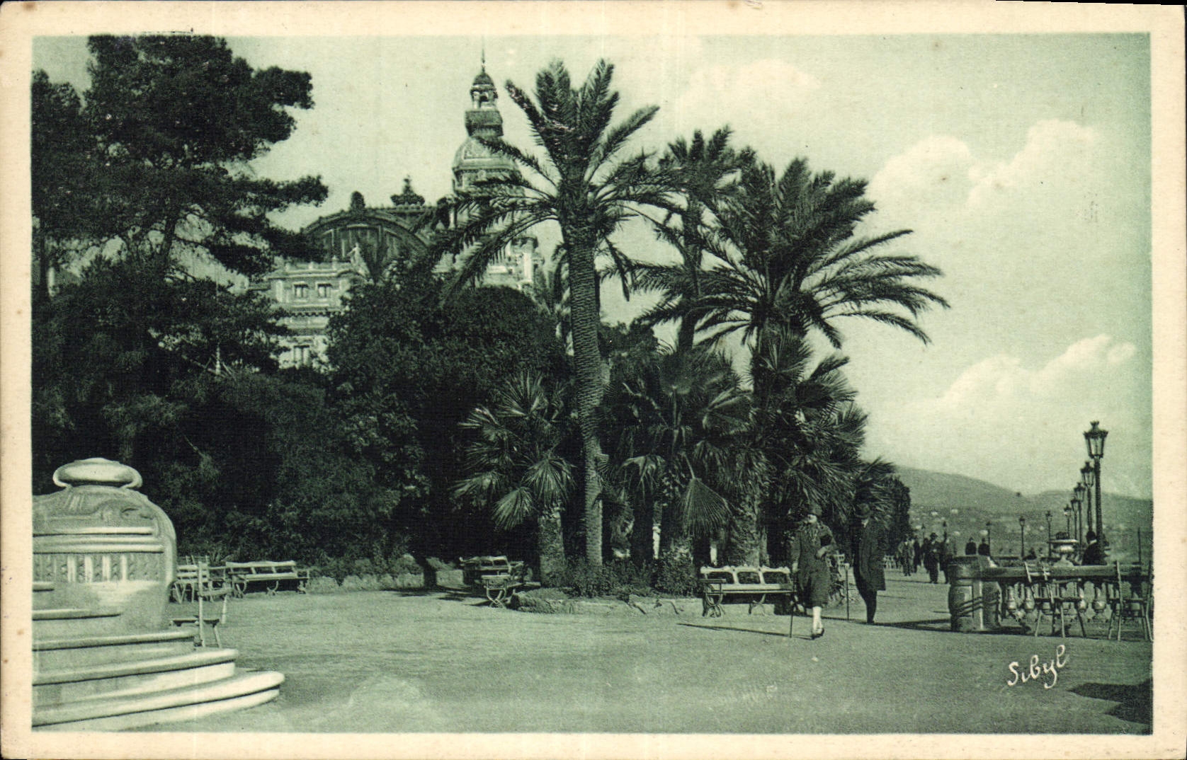 CPA Monte Carlo Terrasses fleuries devant le casino 