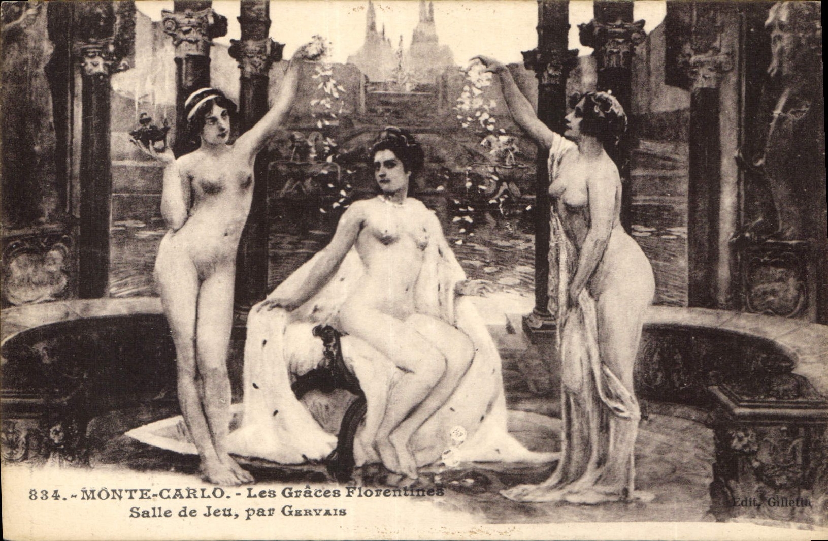 CPA Monte Carlo les Graces Florentines Salle de jeu par Gervais