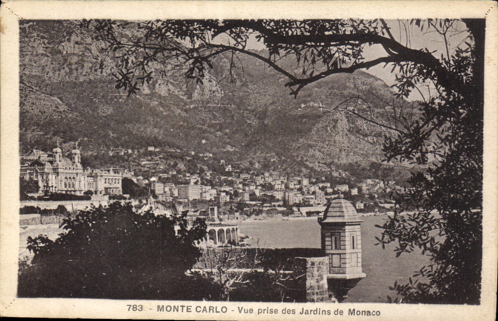 CPA Monte Carlo vue prise des Jardins de Monaco 