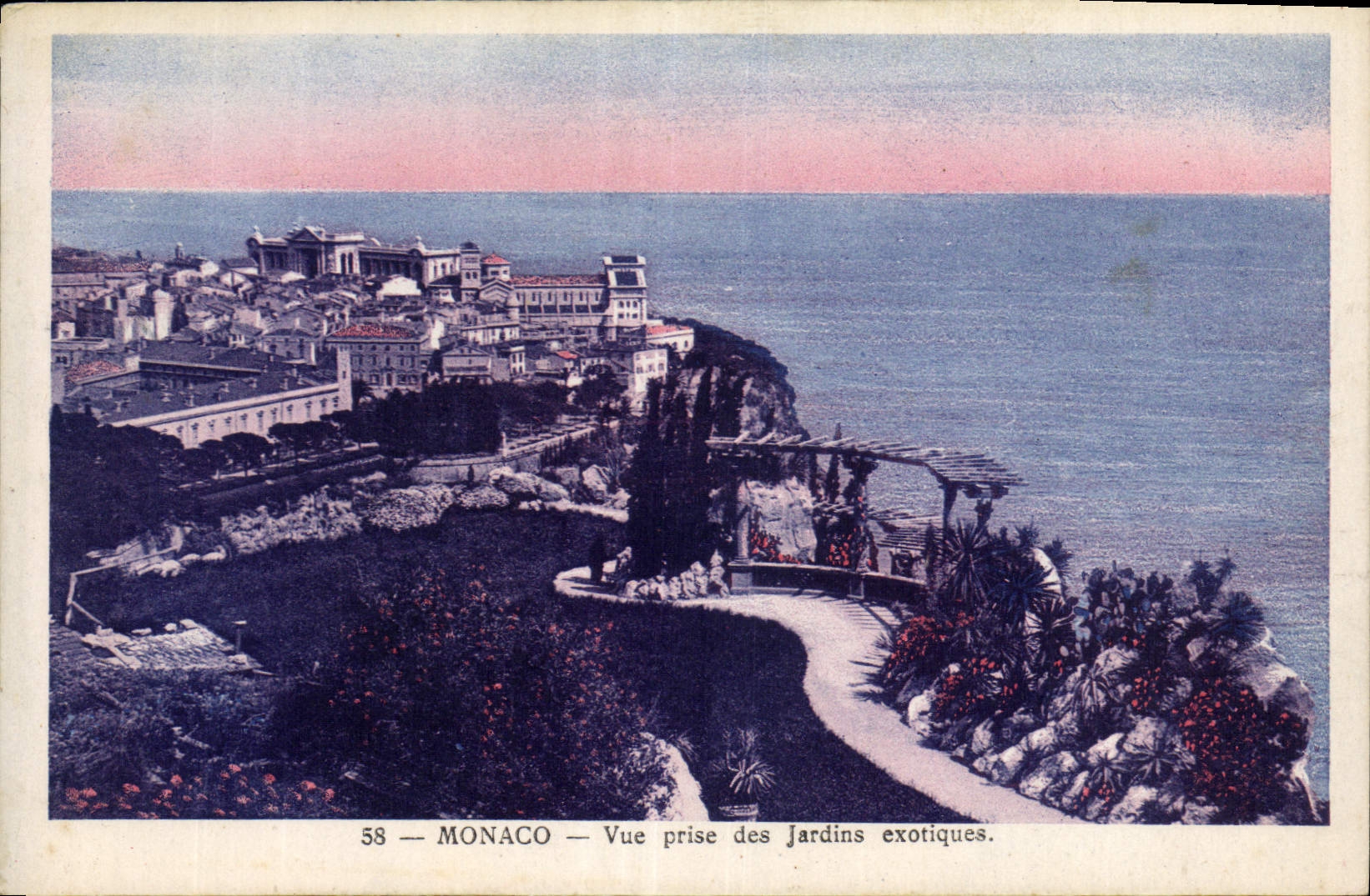 CPA Monte Carlo vue prise des Jardins exotiques 