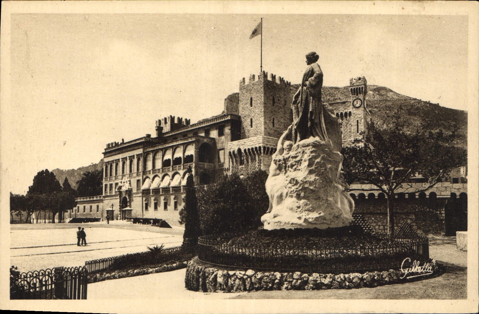 CPA Cote d'Azur Artistique Monaco Palais du Prince 