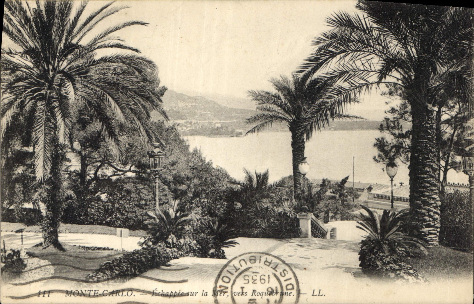 CPA Monte Carlo Echapee sur la Mer vers Requebrune 