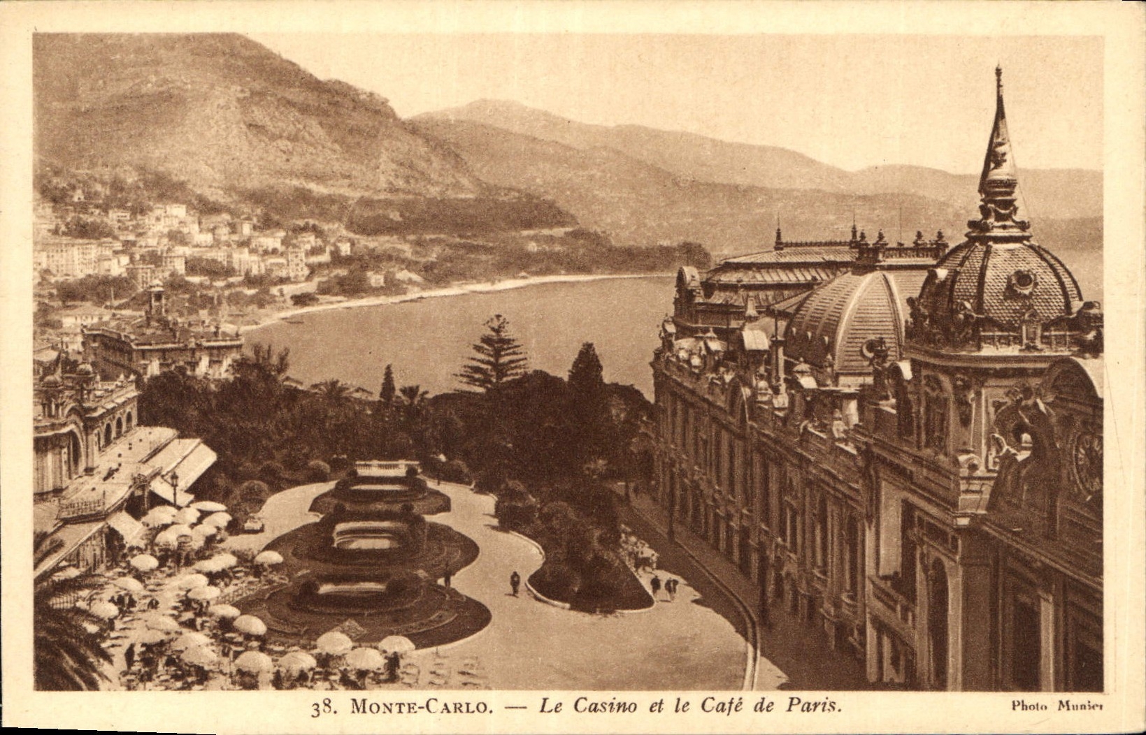 CPA Monte Carlo le Casino et le Cofe de Paris 