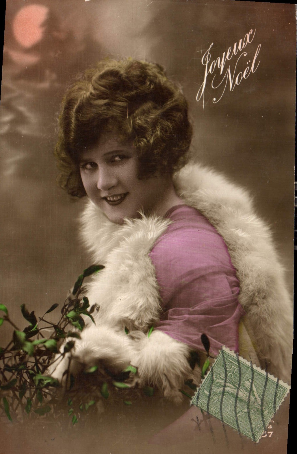 CPA Joyeux Noel Femme