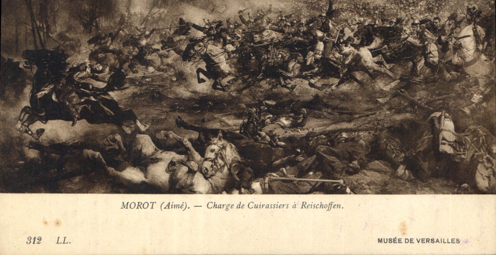 CPA Morot Aime Charge de Cuirassiers a Reischoffen Musee de Versailles 
