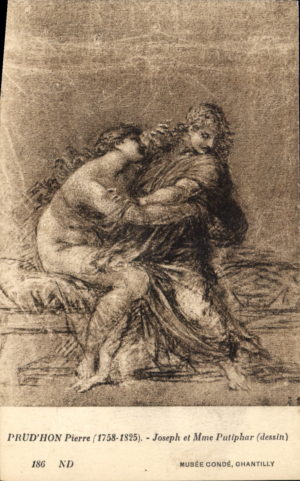 CPA Prud'Hon Pierre 1758 1825 Joseph et Mme Putiphare Dessin Musee Conde Chantilly 