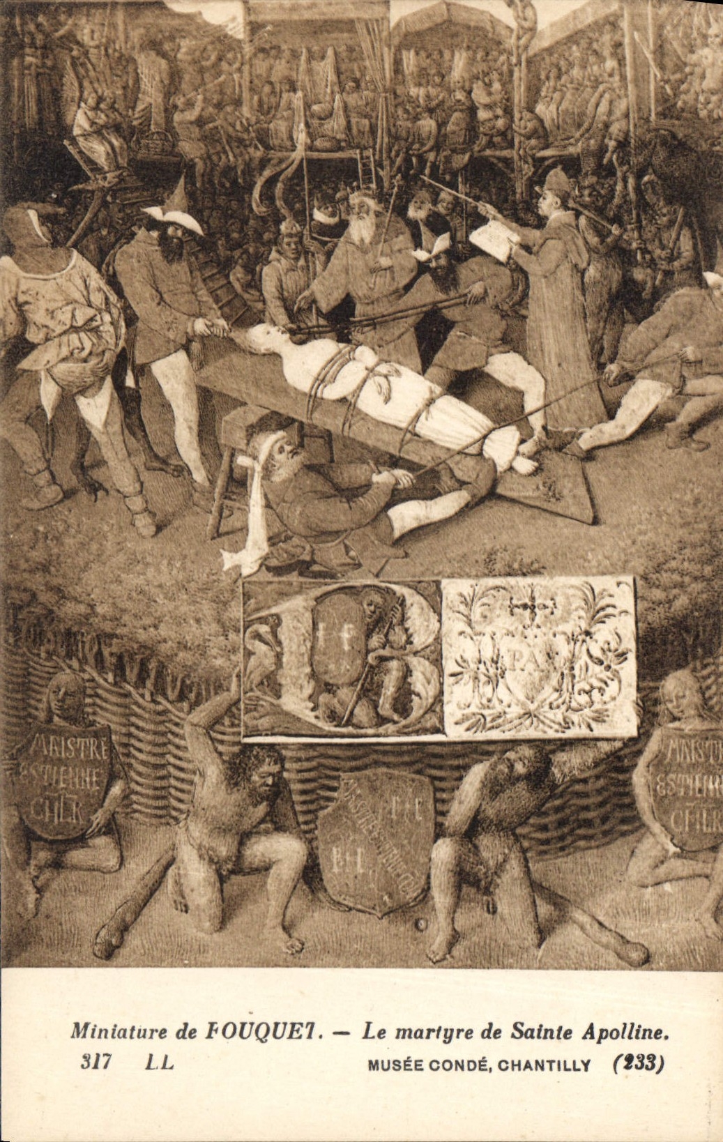 CPA Miniature de Fouquet le Martyre de Sainte Apolline Musee conde Chantilly 