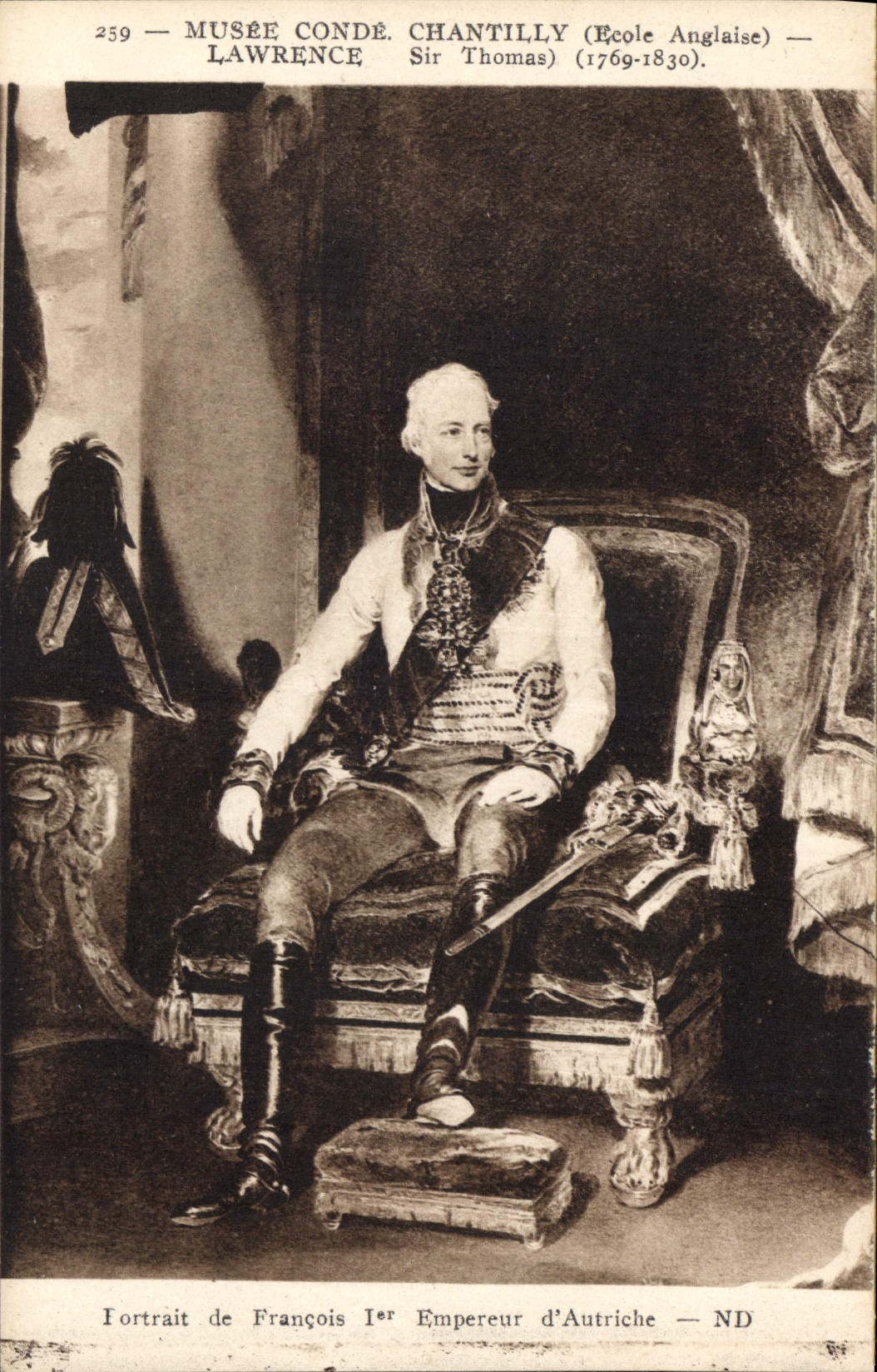 CPA Musee Conde Chantilly Ecole Anglaise Lawrence Sir Thomas 1769 1830 Portrait de Francois Ier Empe