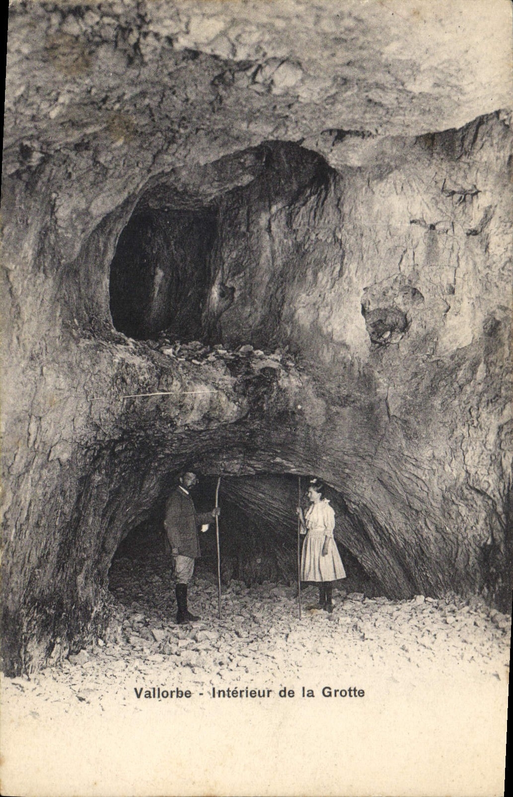 CPA Vallorbe Interieur de la Grotte