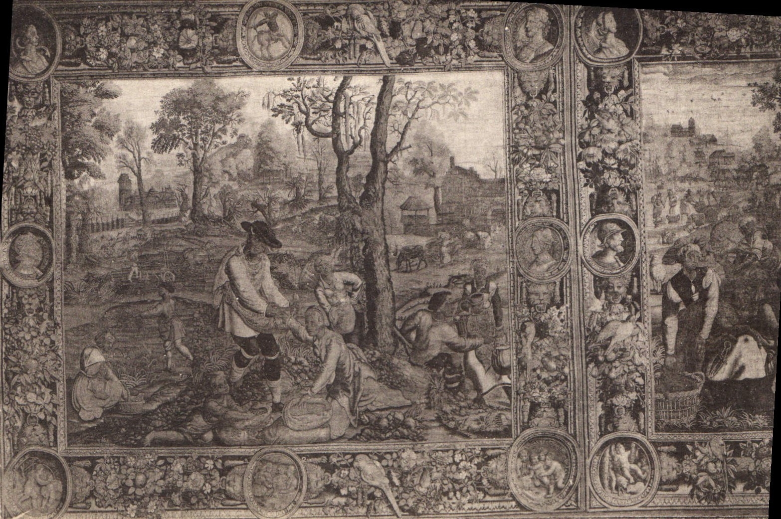 CPA Pau le Chateau Tapissserie Flandres XVI siecle Mois Lucas Novembre les Semailles