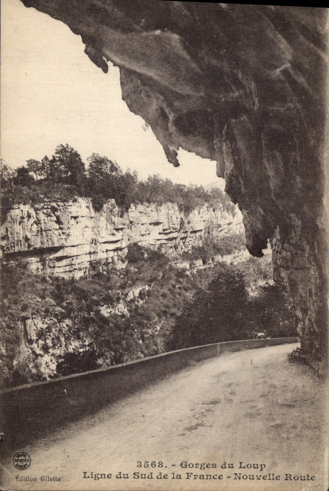 CPA Gorges du Loup Ligne du Sud de la France Nouvelle Route