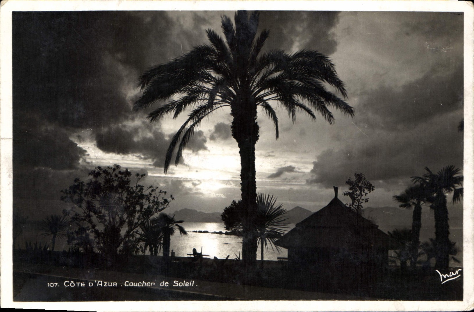 CPA Cote d'Azur Coucher de Soleil