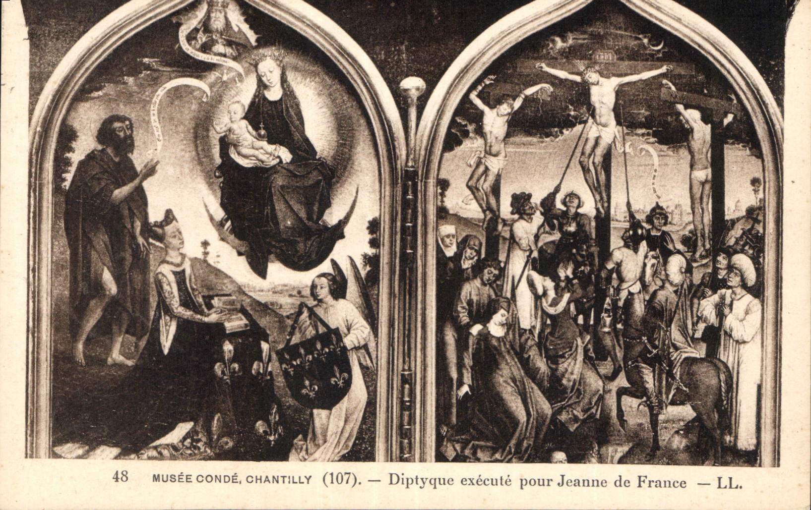 CPA Musee Conde Chantilly Diptyque execute pour Jeanne de France 