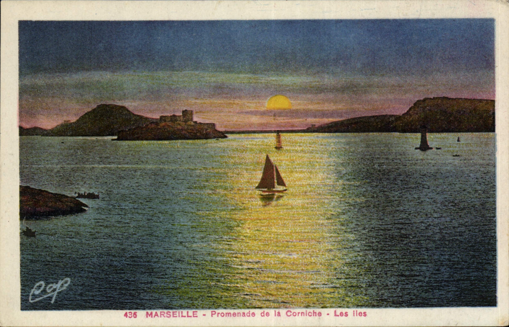 CPA Marseille Promenade de la Corniche les Iles