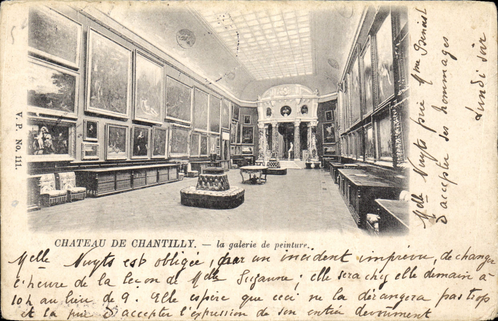CPA Chateau de Chantilly la Galerie de Peinture 