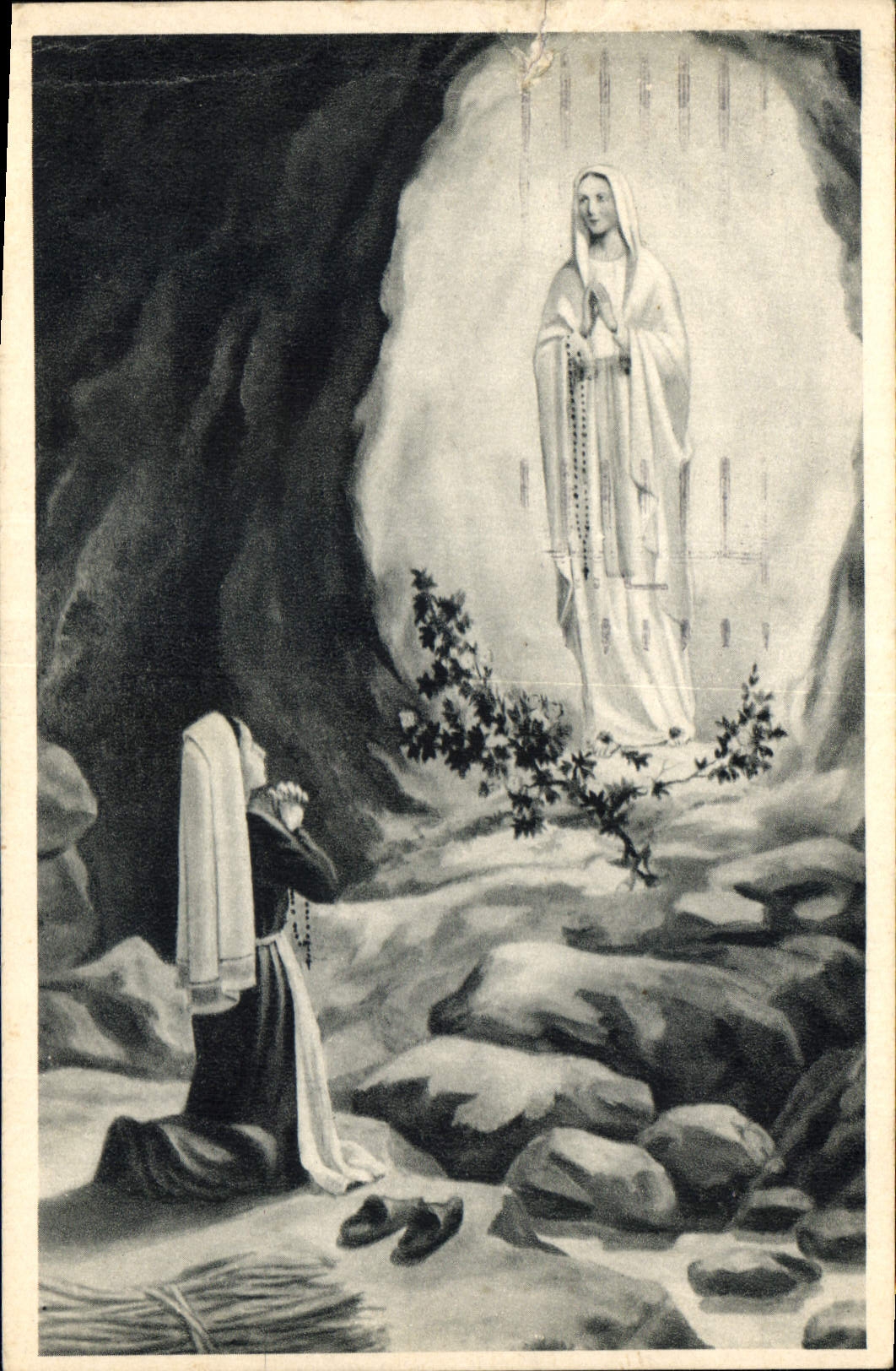 CPA Lourdes Apparition de la Tres Sainte Vierge a Bernadette Soubirous en 1858 