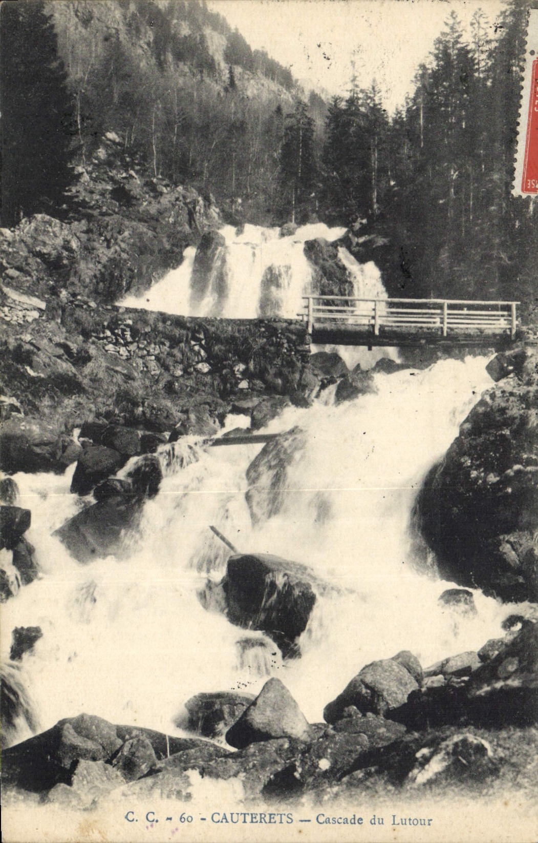 CPA Cauterets Cascade du Lutour 