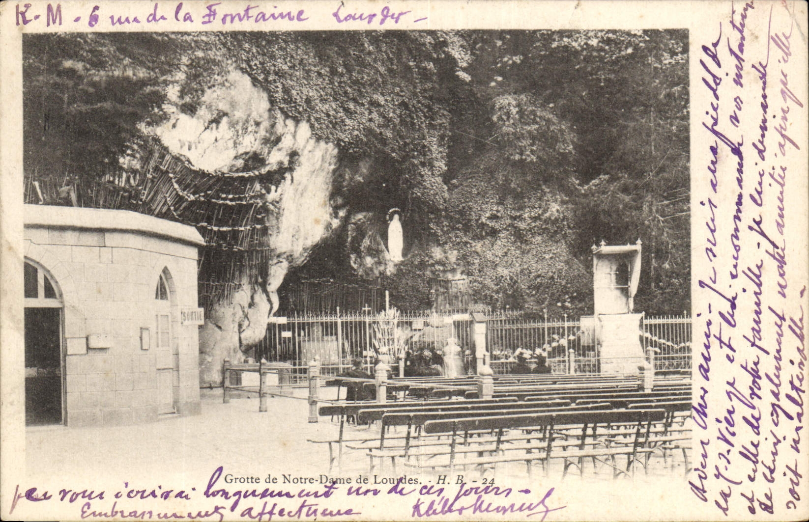 CPA Grotte de Notre Dame de Lourdes 