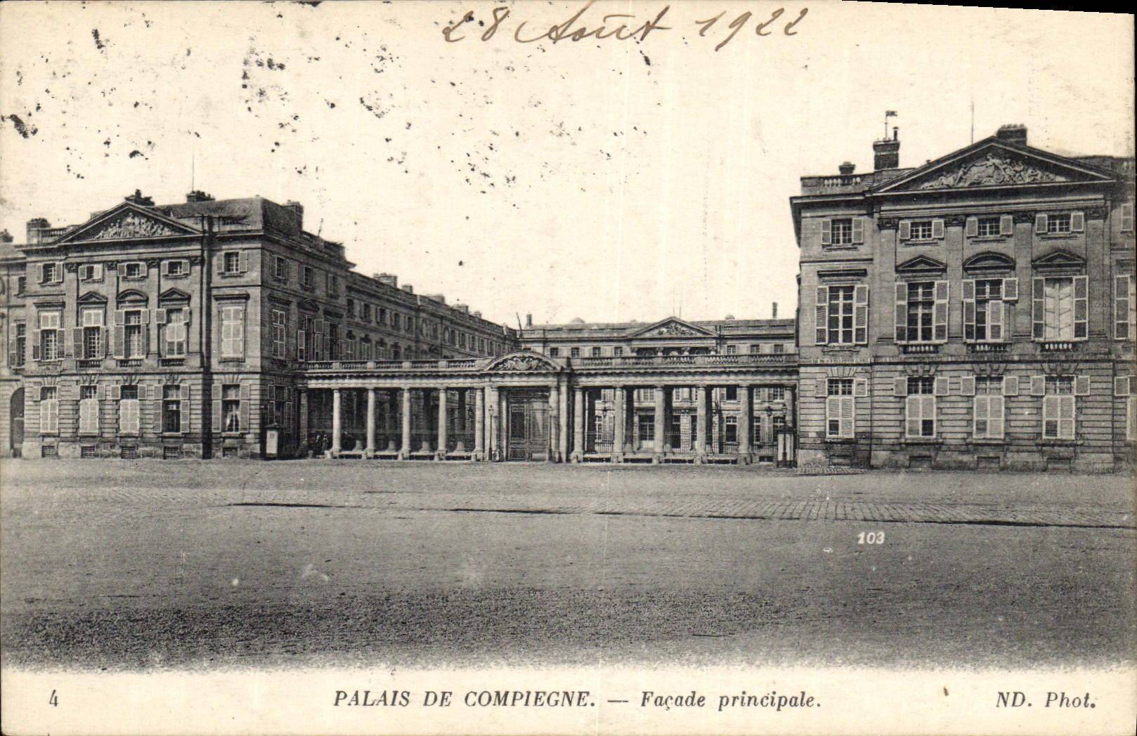 CPA Palais de Compiegne Facade principale