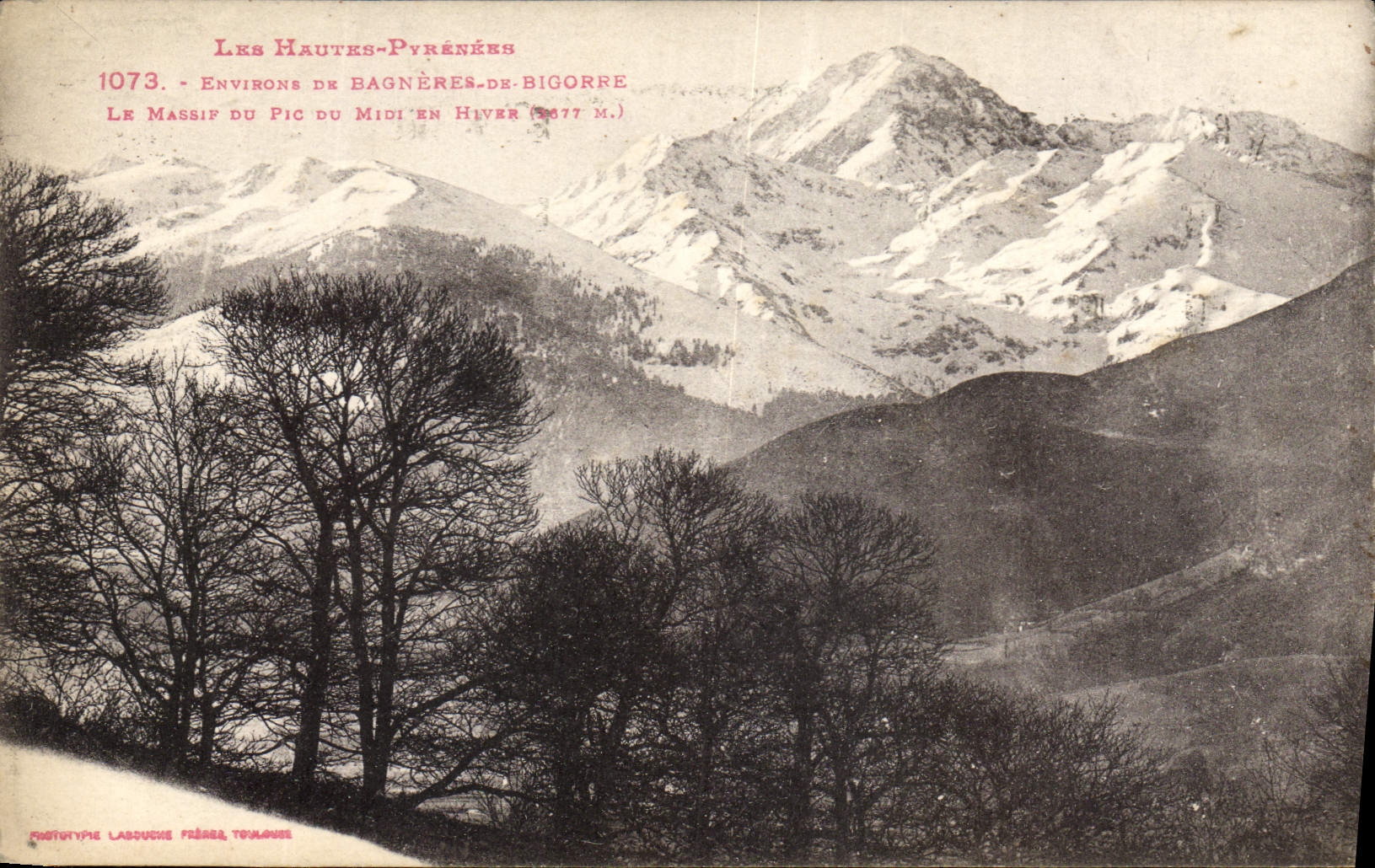 CPA Les Hautes Pyrenees Environs de Bagneres de Bigorre le massif du pic du Midi