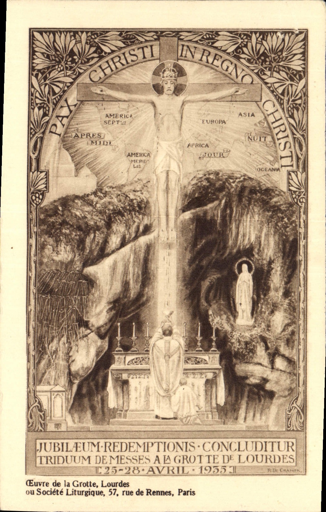 CPA Euvre de la Grotte Lourdes 