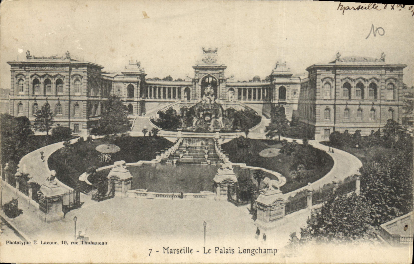CPA Marseille Le Palais Longchamp 