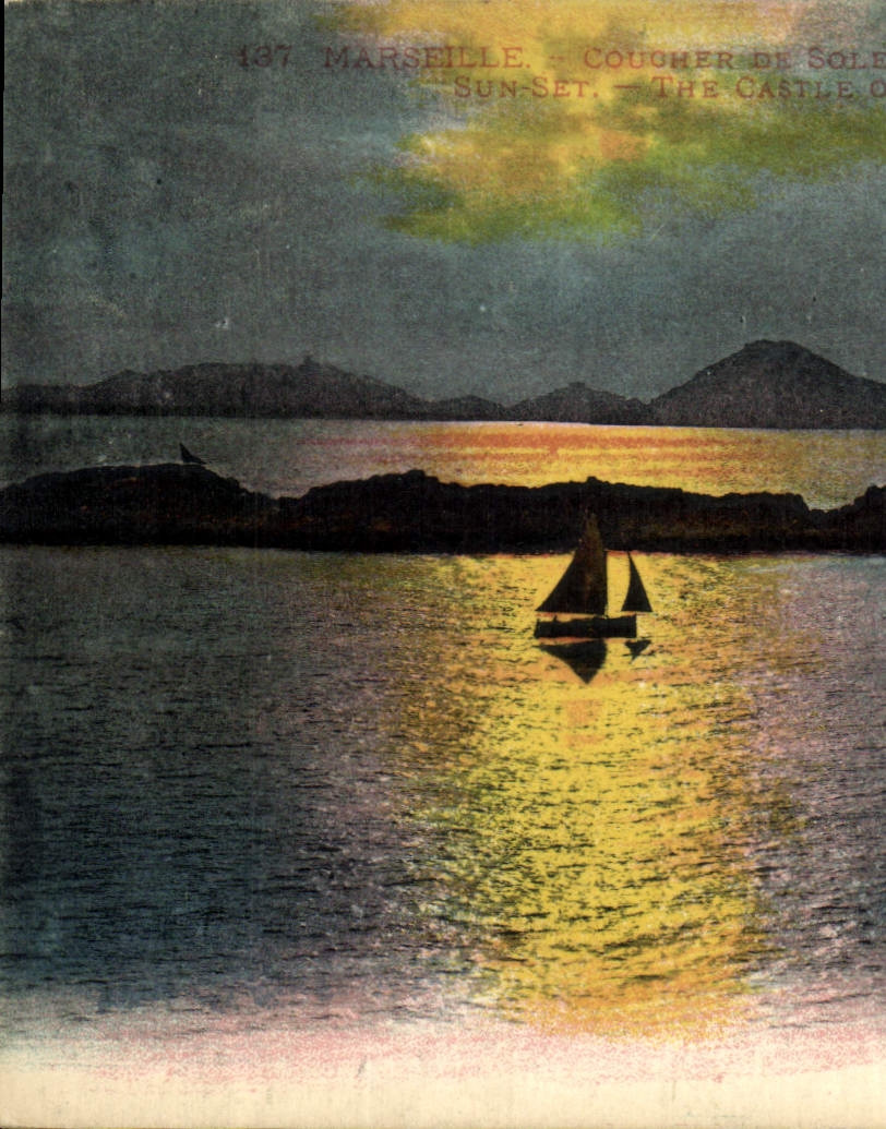 CPA Marseille Coucher de Soleil 