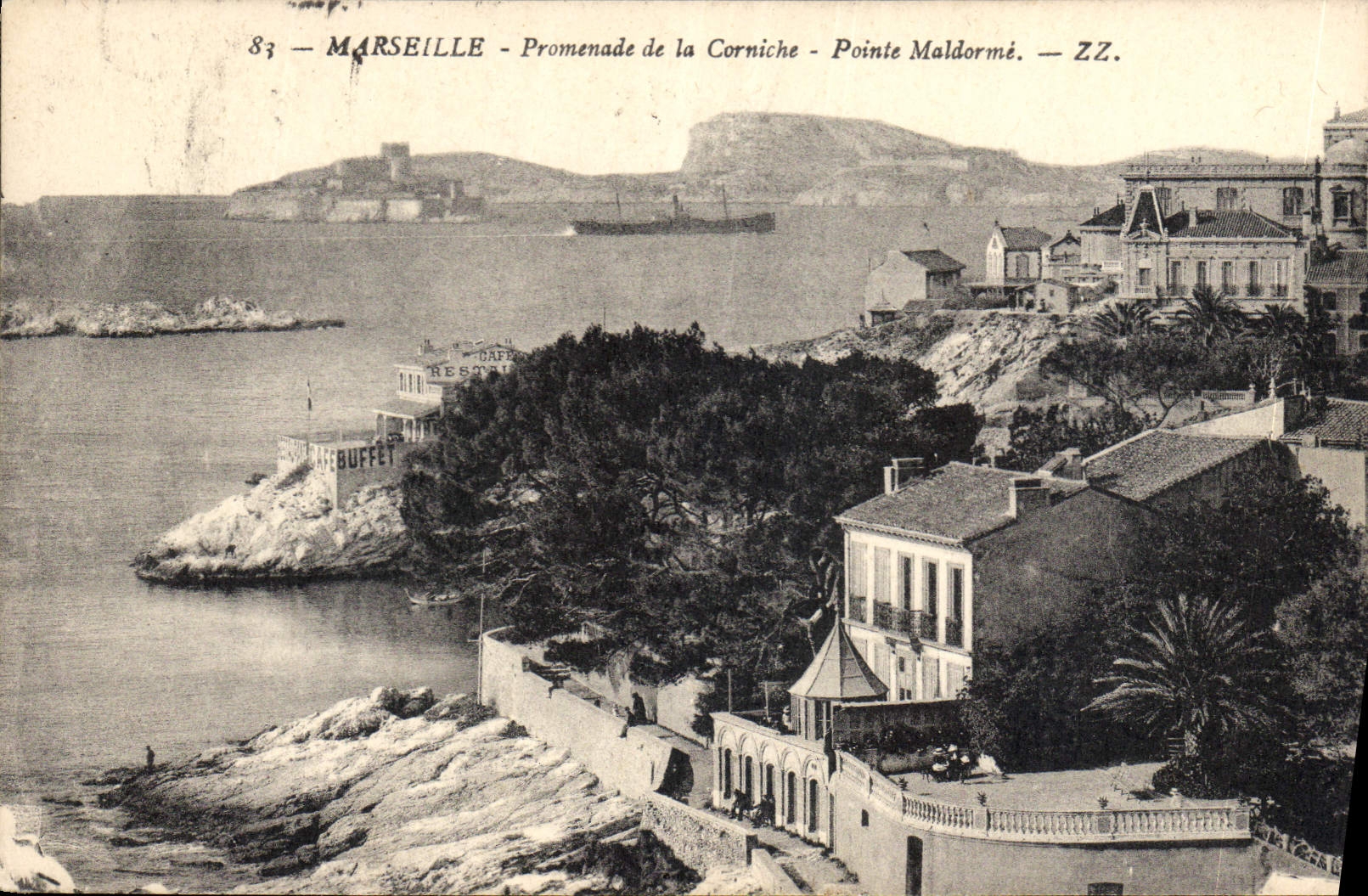 CPA Marseille Promenade de la Corniche Pointe Maldorme 