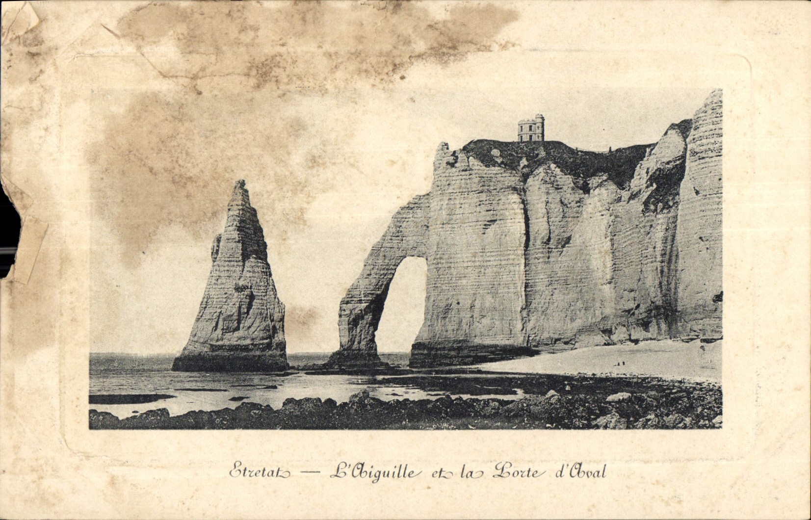 CPA Etretat l'Aiguille et la Porte d'Aval