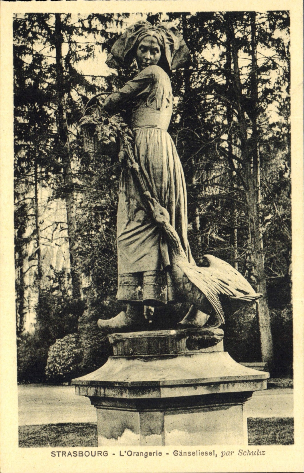 CPA Strasbourg l'Orangerie Gansellesel par Schuhz 