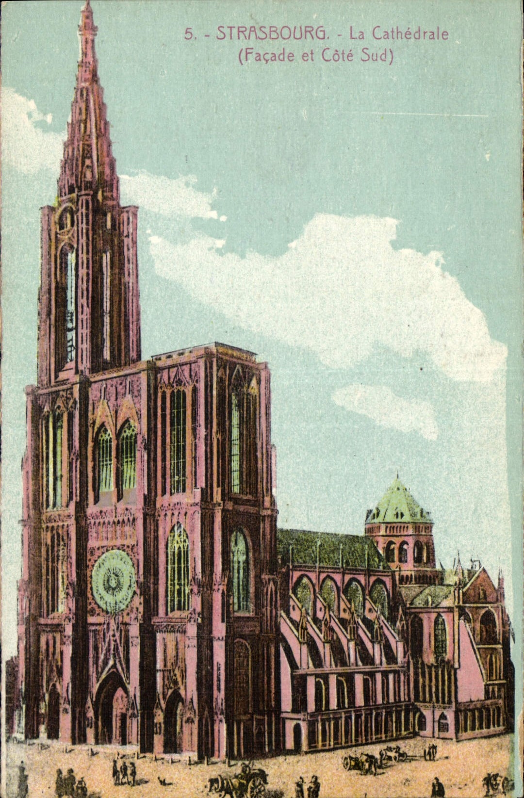 CPA Strasbourg La Cathedrale facade et cote sud 
