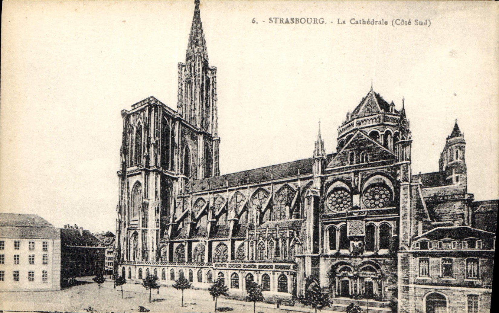 CPA Strasbourg La Cathedrale cote sud 