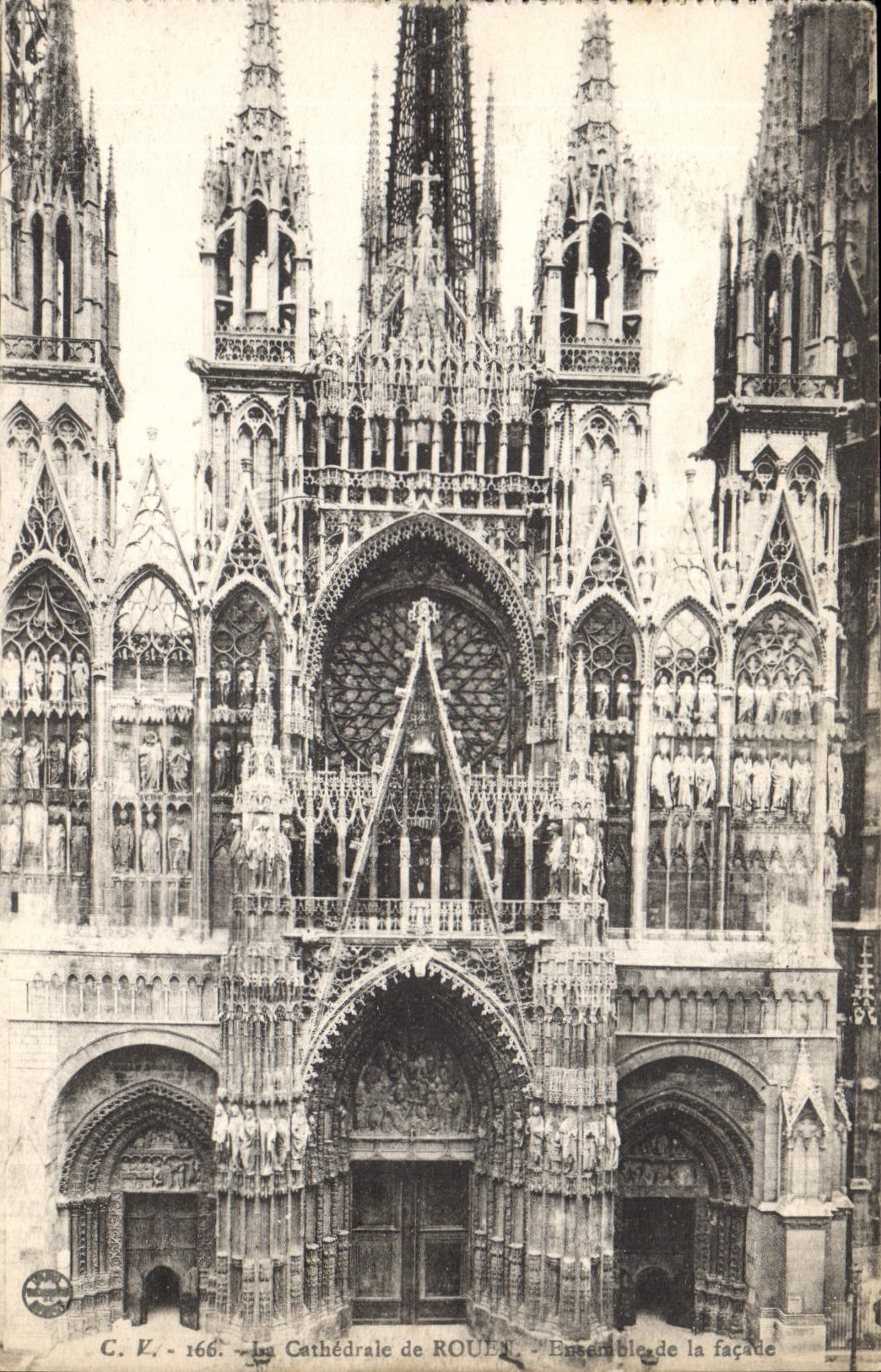 CPA Cathedrale de Rouen ensemble de la facade