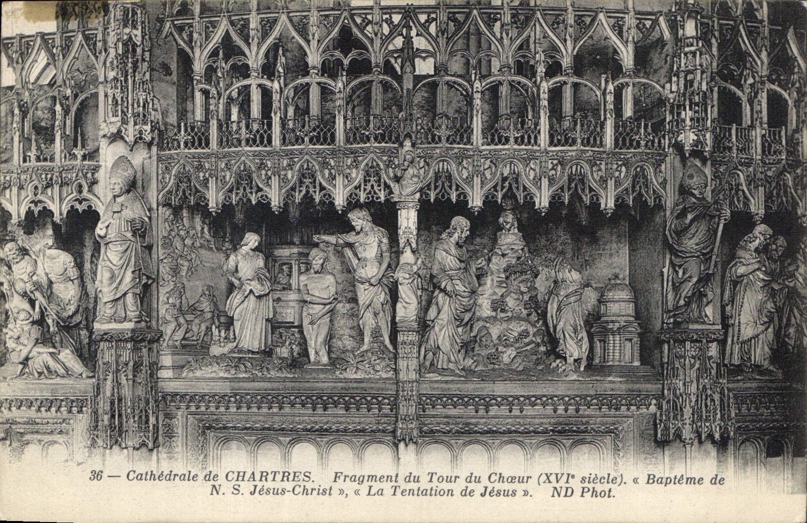 CPA Cathedrale de Chartres Fragment du Tour du Choeur SVI siecle 