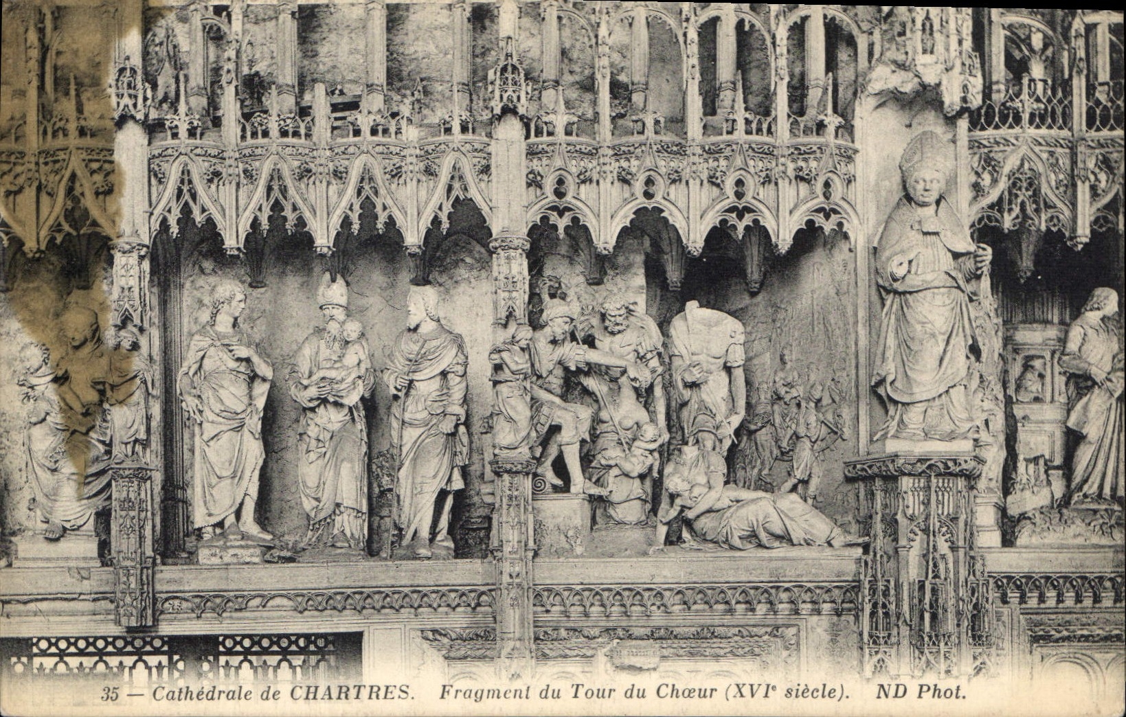 CPA Cathedrale de Chartres Fragment du Tour du Choeur SVI siecle 